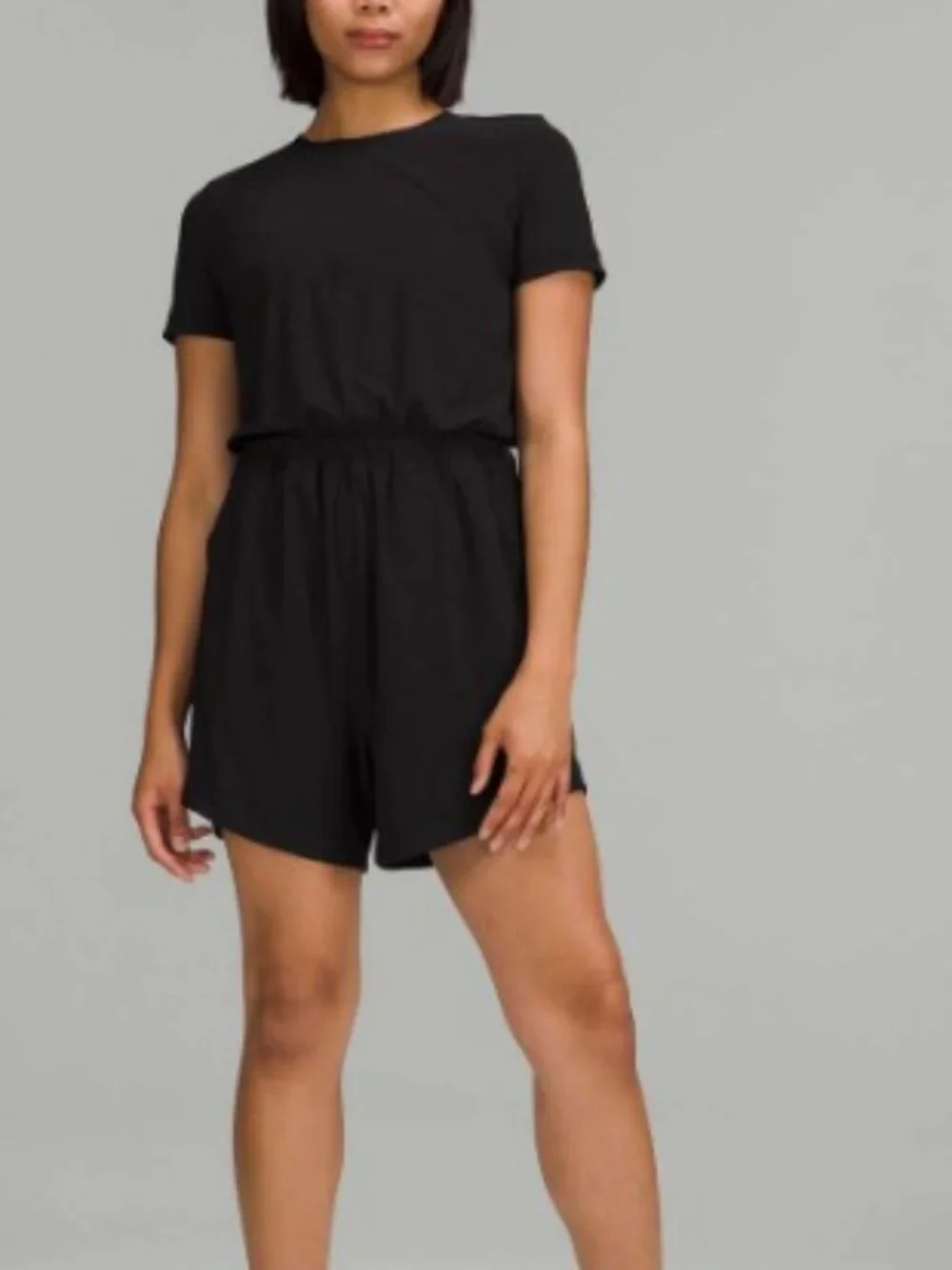 Lululemon Lightweight High Neck Romper. Size 6 in Black